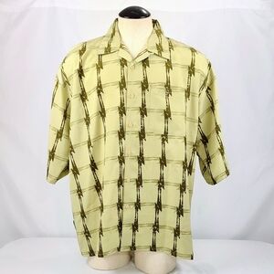 Jordan Craig Y2K Olive Checkered Casual Shirt